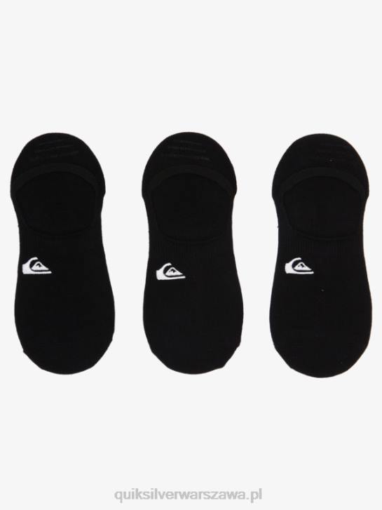 mężczyźni Quiksilver 3-pak skarpetek no show liner 4DBV777 czarny
