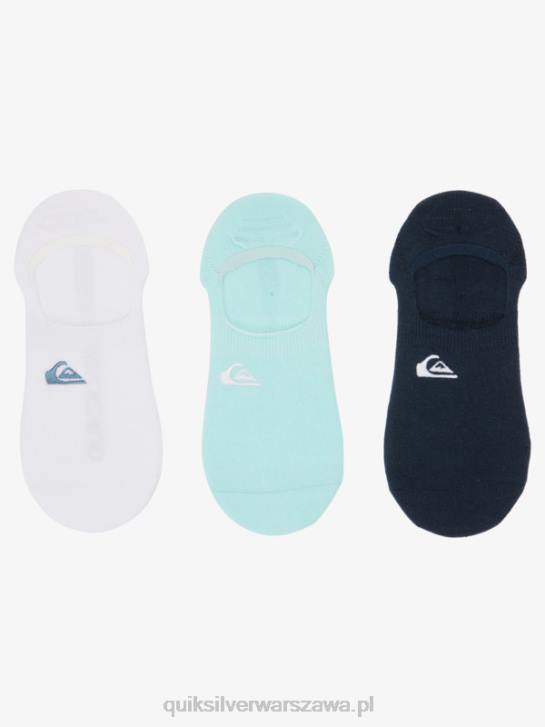 mężczyźni Quiksilver 3-pak skarpetek no show liner 4DBV778 jasnoniebieska/granatowa marynarka