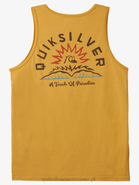 mężczyźni Quiksilver T-shirt z wodnymi opowieściami 4DBV1363 jasne złoto