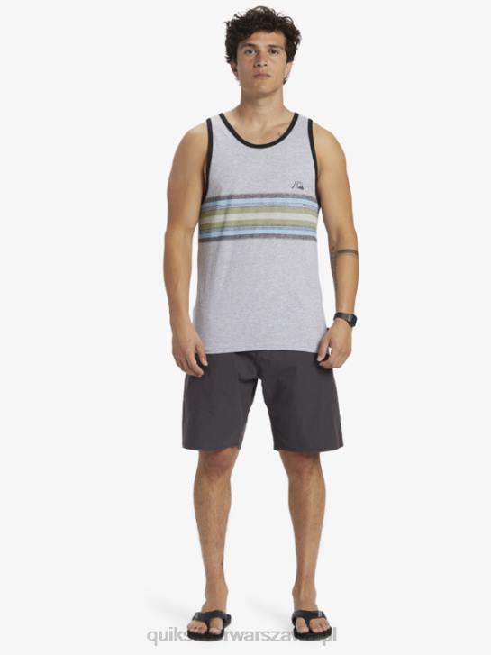 mężczyźni Quiksilver codzienny zbiornik w paski 4DBV704 atletyczny wrzos
