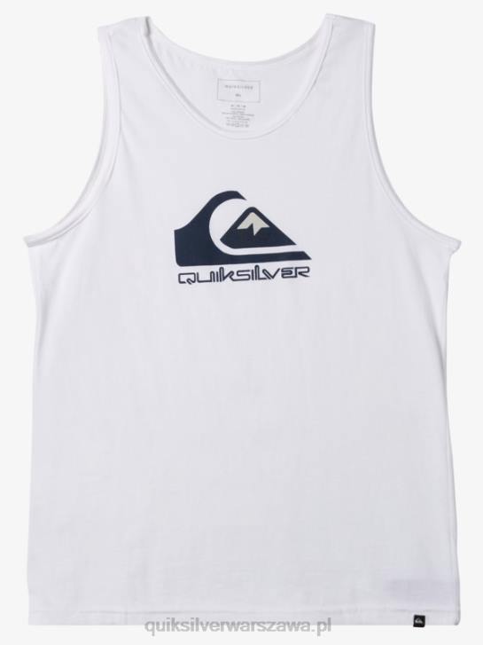 mężczyźni Quiksilver duży zbiornik z logo 4DBV263 biały