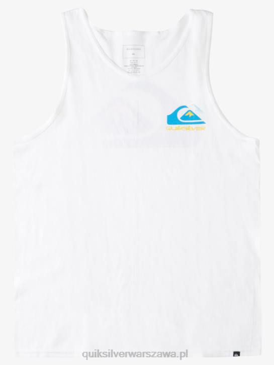 mężczyźni Quiksilver logo z tyłu zbiornika 4DBV1521 biały