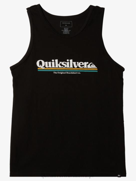 mężczyźni Quiksilver między liniami zbiornika 4DBV1003 czarny