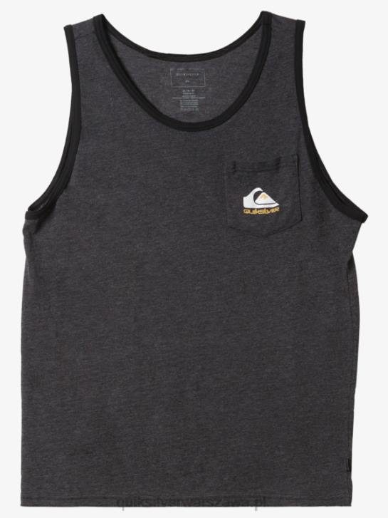 mężczyźni Quiksilver omni kieszonkowy t-shirt bez rękawów 4DBV555 wrzos węglowy