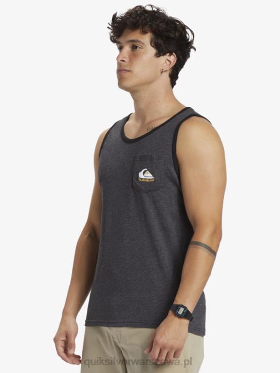 mężczyźni Quiksilver omni kieszonkowy t-shirt bez rękawów 4DBV555 wrzos węglowy