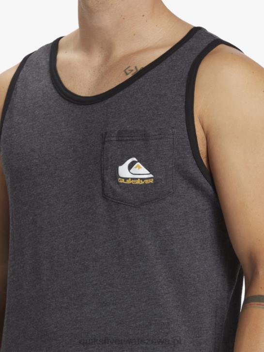 mężczyźni Quiksilver omni kieszonkowy t-shirt bez rękawów 4DBV555 wrzos węglowy