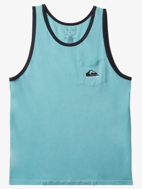 mężczyźni Quiksilver omni kieszonkowy t-shirt bez rękawów 4DBV558 anioł niebieski wrzos