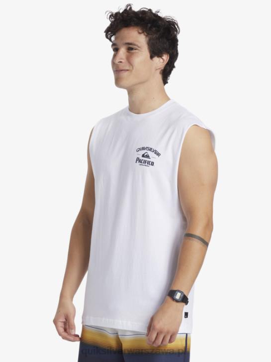 mężczyźni Quiksilver x Pacifico prosty czołg strzelecki 4DBV3 biały