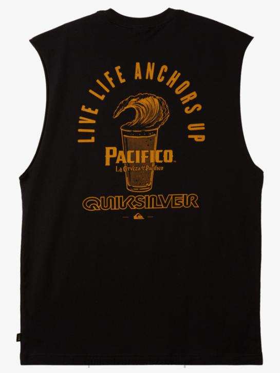 mężczyźni Quiksilver x Pacifico prosty czołg strzelecki 4DBV4 czarny