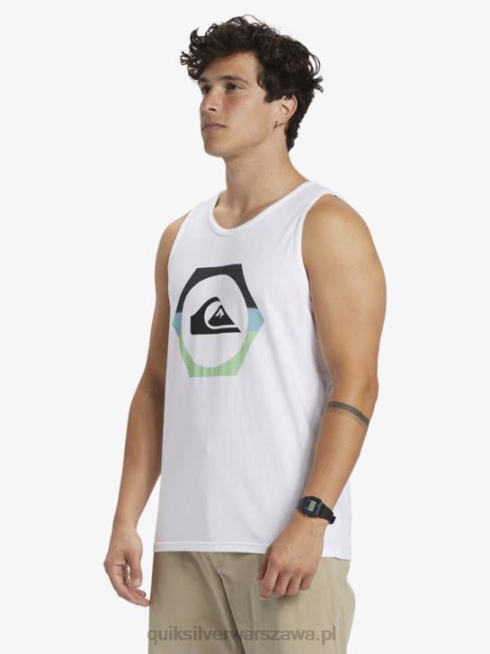 mężczyźni Quiksilver zbiornik zmiennokształtny 4DBV429 biały