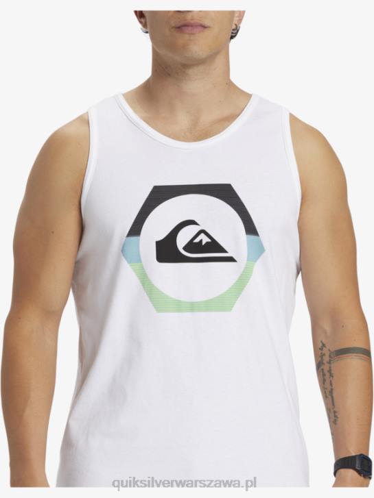 mężczyźni Quiksilver zbiornik zmiennokształtny 4DBV429 biały