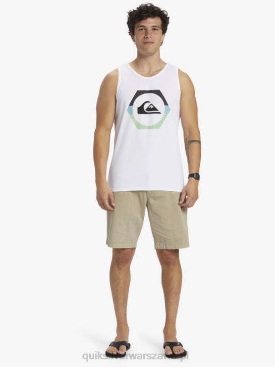 mężczyźni Quiksilver zbiornik zmiennokształtny 4DBV429 biały