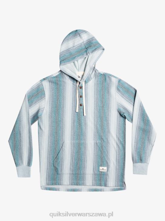 mężczyźni Quiksilver Bluza Baja Henley 4DBV1098 marokański niebieski pasek baja