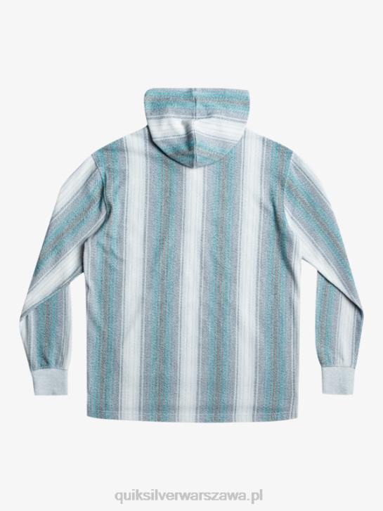 mężczyźni Quiksilver Bluza Baja Henley 4DBV1098 marokański niebieski pasek baja