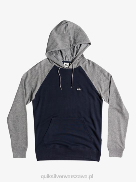 mężczyźni Quiksilver Essentials zapinana na zamek bluza z kapturem 4DBV1514 jasnoszary melanż/czarny