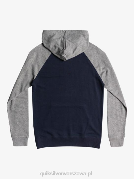 mężczyźni Quiksilver Essentials zapinana na zamek bluza z kapturem 4DBV1514 jasnoszary melanż/czarny