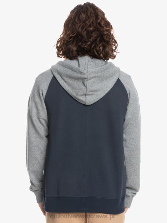 mężczyźni Quiksilver Essentials zapinana na zamek bluza z kapturem 4DBV1514 jasnoszary melanż/czarny
