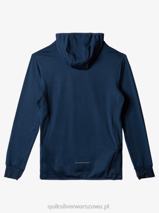 mężczyźni Quiksilver bluza polarowa z kapturem i zamkiem ćwiartkowym o stromej końcówce 4DBV1873 insygnia niebieskie