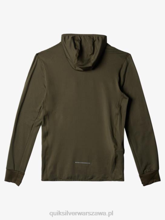 mężczyźni Quiksilver bluza polarowa z kapturem i zamkiem ćwiartkowym o stromej końcówce 4DBV1874 liść winogronowy