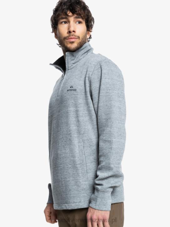mężczyźni Quiksilver bluza waterman pointsurf zapinana na zamek imitujący dekolt 4DBV1800 jasnoszary wrzos