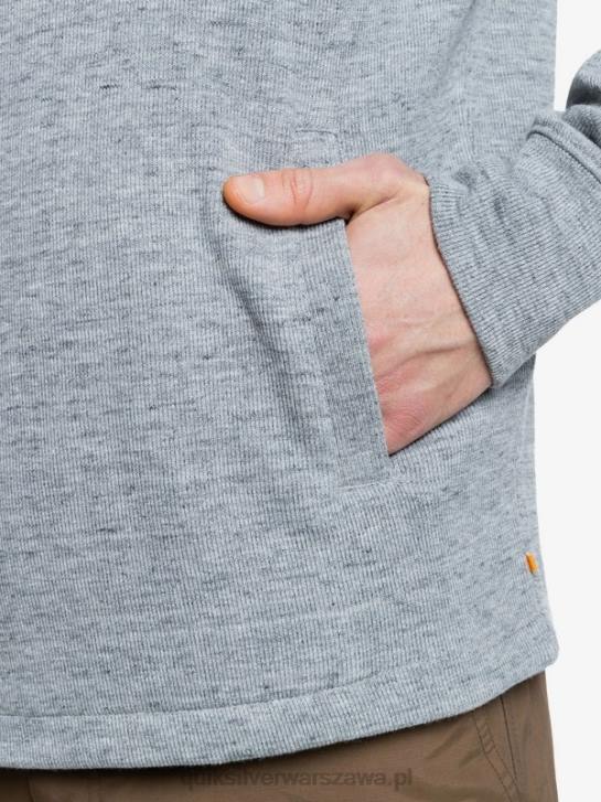 mężczyźni Quiksilver bluza waterman pointsurf zapinana na zamek imitujący dekolt 4DBV1800 jasnoszary wrzos