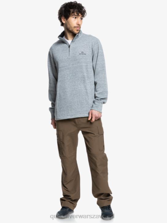 mężczyźni Quiksilver bluza waterman pointsurf zapinana na zamek imitujący dekolt 4DBV1800 jasnoszary wrzos