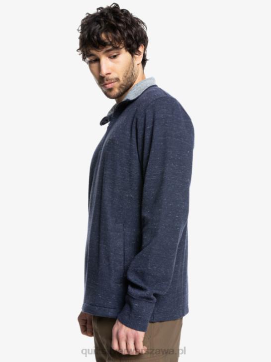 mężczyźni Quiksilver bluza waterman pointsurf zapinana na zamek imitujący dekolt 4DBV1801 granatowa marynarka wrzosowa