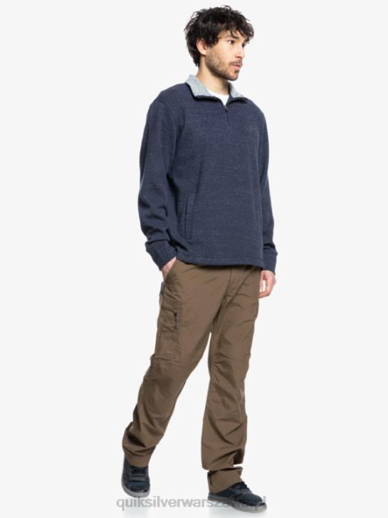 mężczyźni Quiksilver bluza waterman pointsurf zapinana na zamek imitujący dekolt 4DBV1801 granatowa marynarka wrzosowa