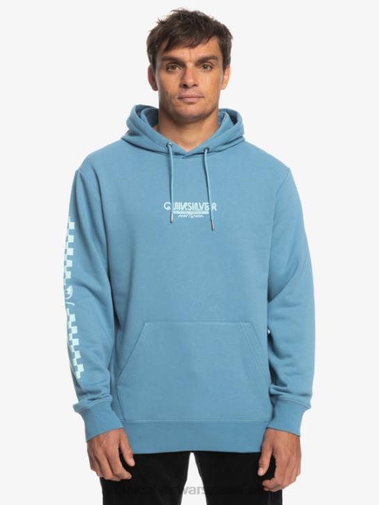 mężczyźni Quiksilver bluza z kapturem w omni kratkę 4DBV1485 prowansalski