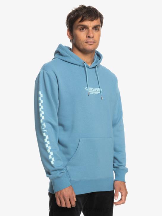 mężczyźni Quiksilver bluza z kapturem w omni kratkę 4DBV1485 prowansalski