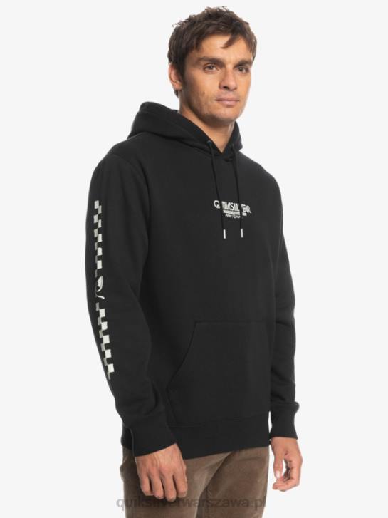 mężczyźni Quiksilver bluza z kapturem w omni kratkę 4DBV1486 czarny