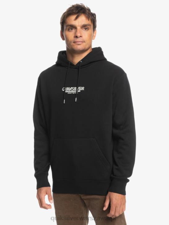 mężczyźni Quiksilver bluza z kapturem w omni kratkę 4DBV1486 czarny