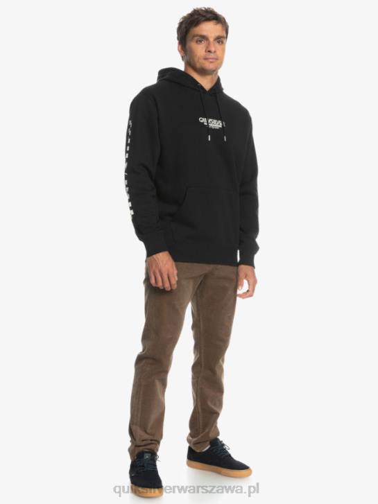 mężczyźni Quiksilver bluza z kapturem w omni kratkę 4DBV1486 czarny