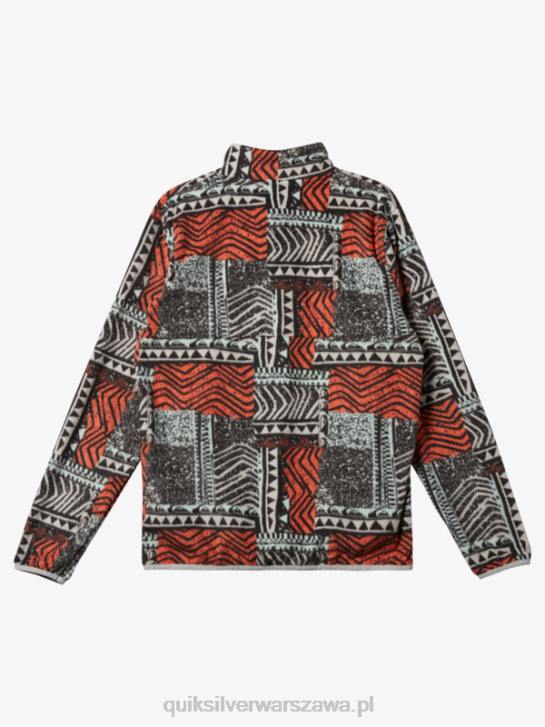 mężczyźni Quiksilver bluza z polaru No Destination Snap 4DBV1041 wydmuchany świeży łosoś