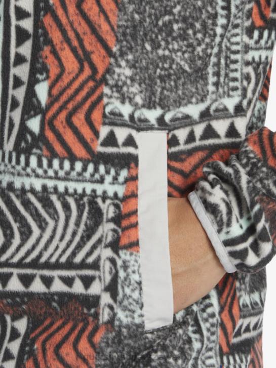 mężczyźni Quiksilver bluza z polaru No Destination Snap 4DBV1041 wydmuchany świeży łosoś