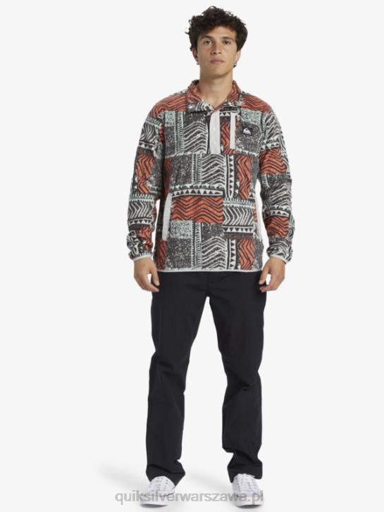 mężczyźni Quiksilver bluza z polaru No Destination Snap 4DBV1041 wydmuchany świeży łosoś