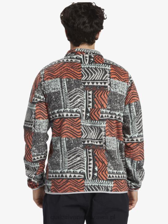 mężczyźni Quiksilver bluza z polaru No Destination Snap 4DBV1041 wydmuchany świeży łosoś