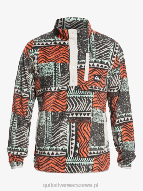 mężczyźni Quiksilver bluza z polaru No Destination Snap 4DBV1041 wydmuchany świeży łosoś