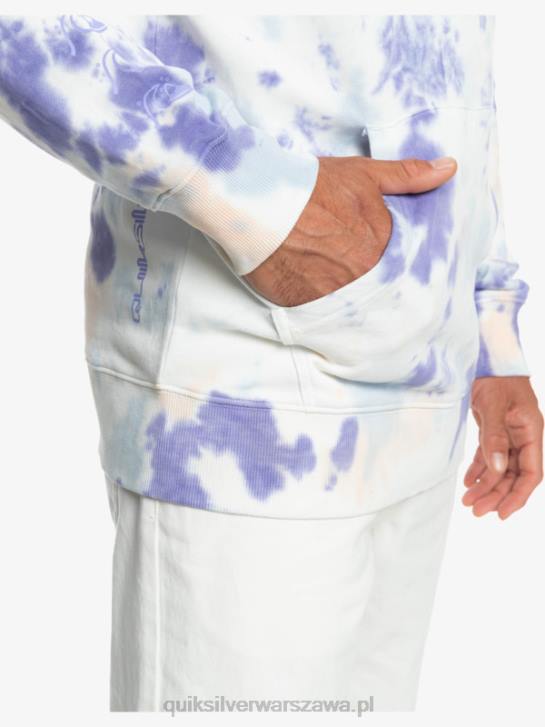 mężczyźni Quiksilver mętna bluza z kapturem tie-dye 4DBV1502 brzoskwiniowy whip cloudy tie dye