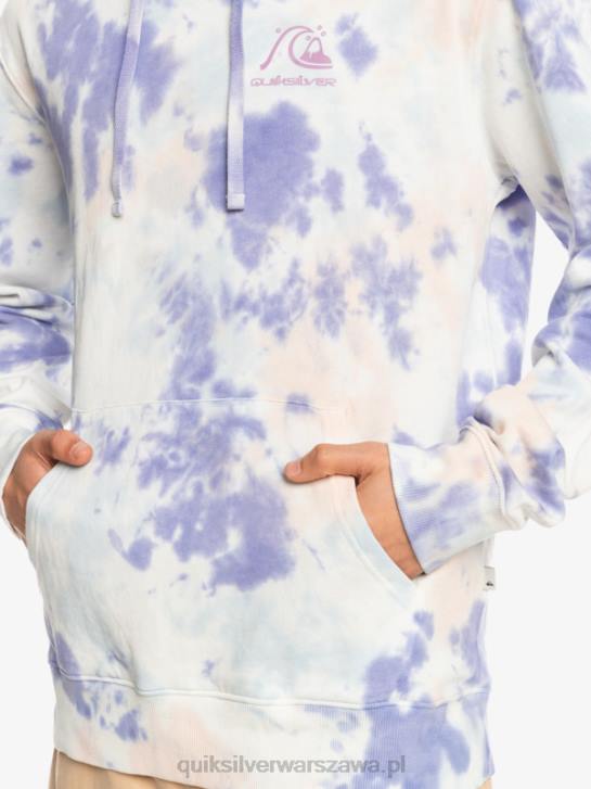 mężczyźni Quiksilver mętna bluza z kapturem tie-dye 4DBV1502 brzoskwiniowy whip cloudy tie dye