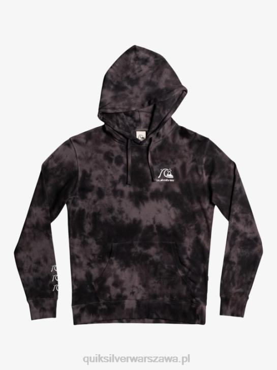 mężczyźni Quiksilver mętna bluza z kapturem tie-dye 4DBV1503 czarny mętny tie-dye