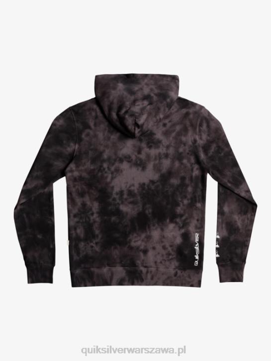 mężczyźni Quiksilver mętna bluza z kapturem tie-dye 4DBV1503 czarny mętny tie-dye