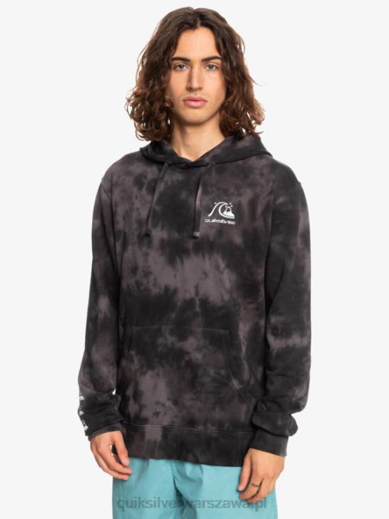 mężczyźni Quiksilver mętna bluza z kapturem tie-dye 4DBV1503 czarny mętny tie-dye