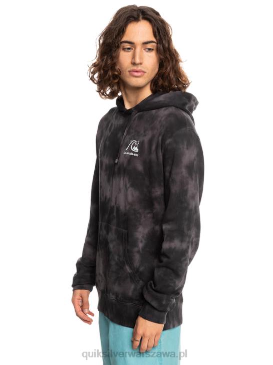mężczyźni Quiksilver mętna bluza z kapturem tie-dye 4DBV1503 czarny mętny tie-dye