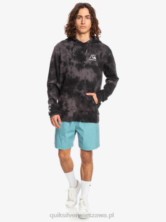 mężczyźni Quiksilver mętna bluza z kapturem tie-dye 4DBV1503 czarny mętny tie-dye