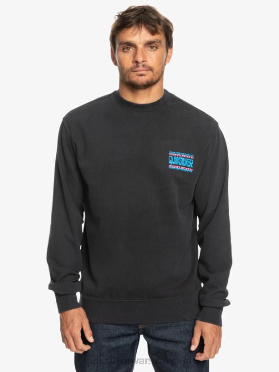 mężczyźni Quiksilver neonowa bluza z kapturem 4DBV1055 czarny