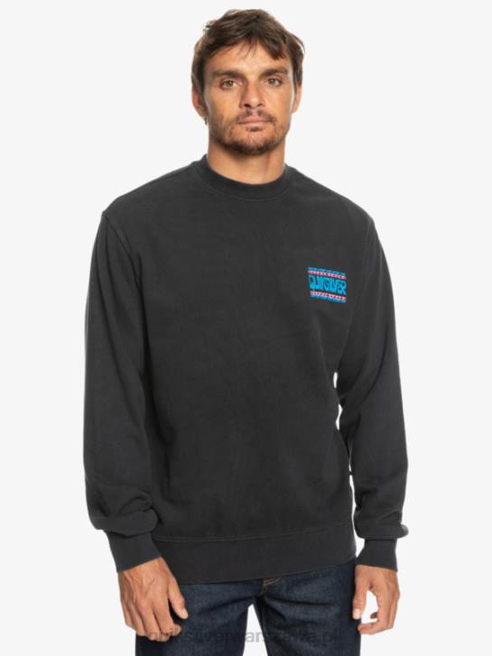 mężczyźni Quiksilver neonowa bluza z kapturem 4DBV1055 czarny
