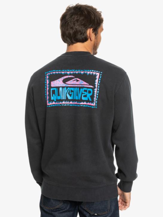 mężczyźni Quiksilver neonowa bluza z kapturem 4DBV1055 czarny