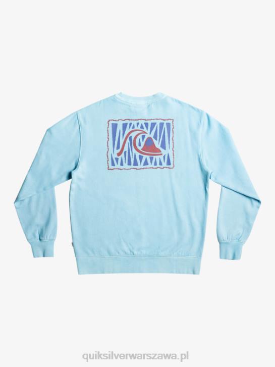 mężczyźni Quiksilver neonowa bluza z kapturem 4DBV1057 niebieskie niebo