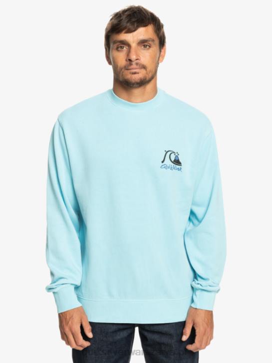 mężczyźni Quiksilver neonowa bluza z kapturem 4DBV1057 niebieskie niebo